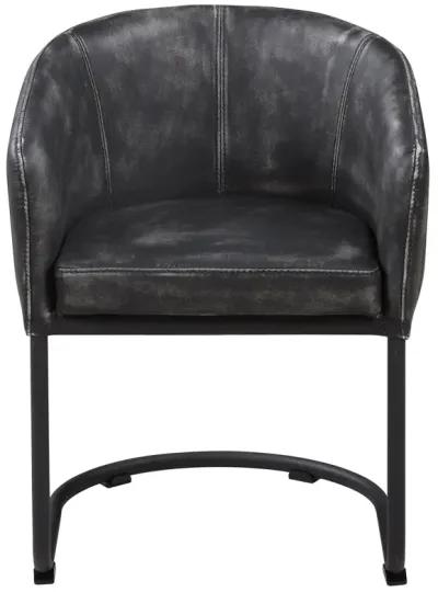 Coaster Banner Leatherette Upholstered Dining Arm Chair Anthracite