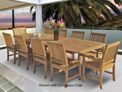 Royal Teak Outdoor Family Large Rectangular Expansion Dining Table