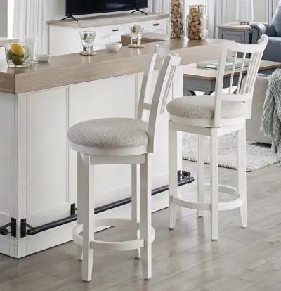 Parker House Americana Modern Swivel Barstool with Spindle Back in Cotton Finish