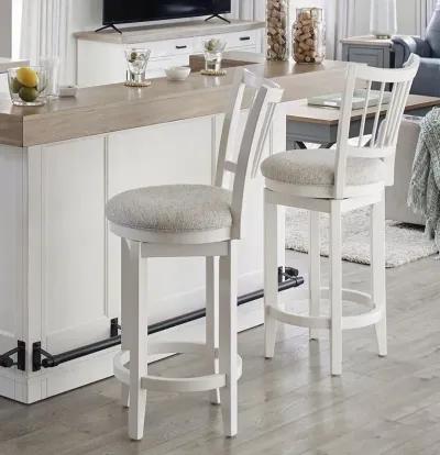 Parker House Americana Modern Swivel Barstool with Spindle Back in Cotton Finish