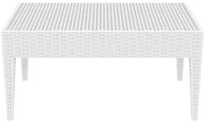 Compamia Miami Rectangle Resin Coffee Table White