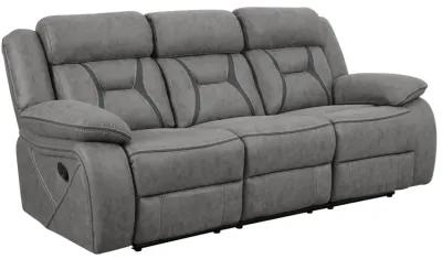 Coaster Higgins Upholstered Motion Reclining Sofa Grey