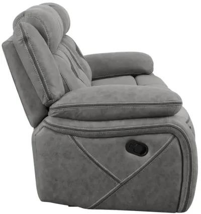 Coaster Higgins Upholstered Motion Reclining Sofa Grey