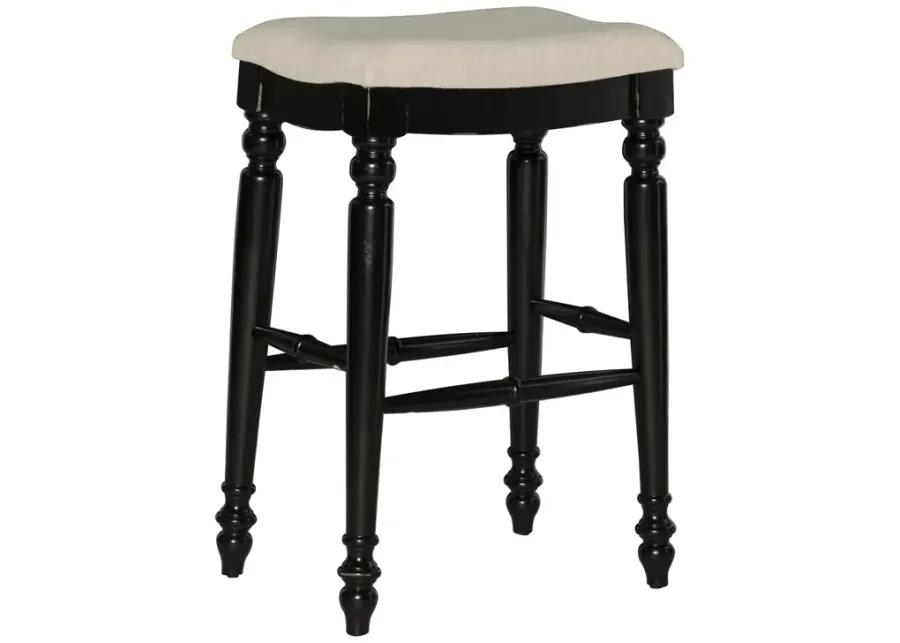 MARINO BLACK BACKLESS BAR STOOL