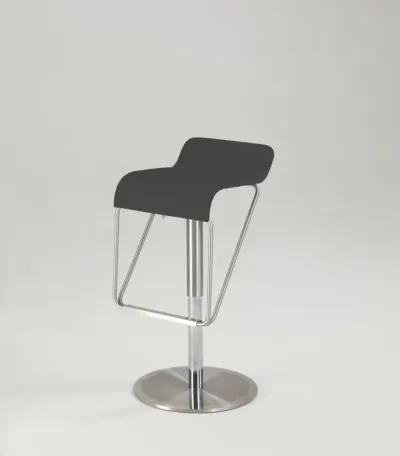 BLACK LOW BACK PNEUMATIC-ADJUSTABLE SWIVEL STOOL