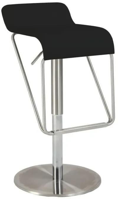 BLACK LOW BACK PNEUMATIC-ADJUSTABLE SWIVEL STOOL