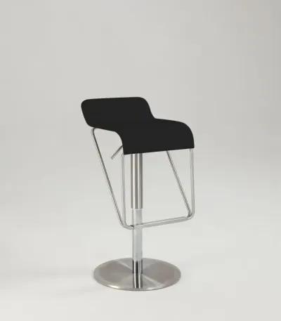 BLACK LOW BACK PNEUMATIC-ADJUSTABLE SWIVEL STOOL