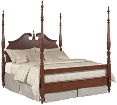 Kincaid Queen Rice Carved Complete Bed