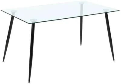 Chintaly Bertha Contemporary Glass Top Dining Table