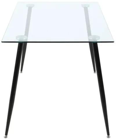 Chintaly Bertha Contemporary Glass Top Dining Table