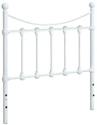 Marie Metal Twin Open Frame Headboard White