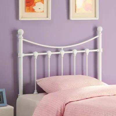 Marie Metal Twin Open Frame Headboard White