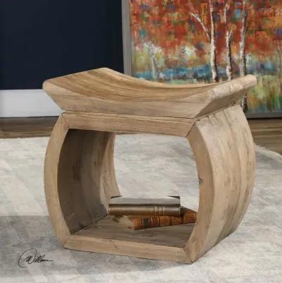 Uttermost Connor Elm Wood Accent Stool