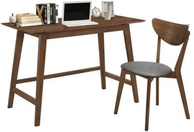 Coaster Karri 2-Piece Home Office Computer Desk & Chair Set Walnut