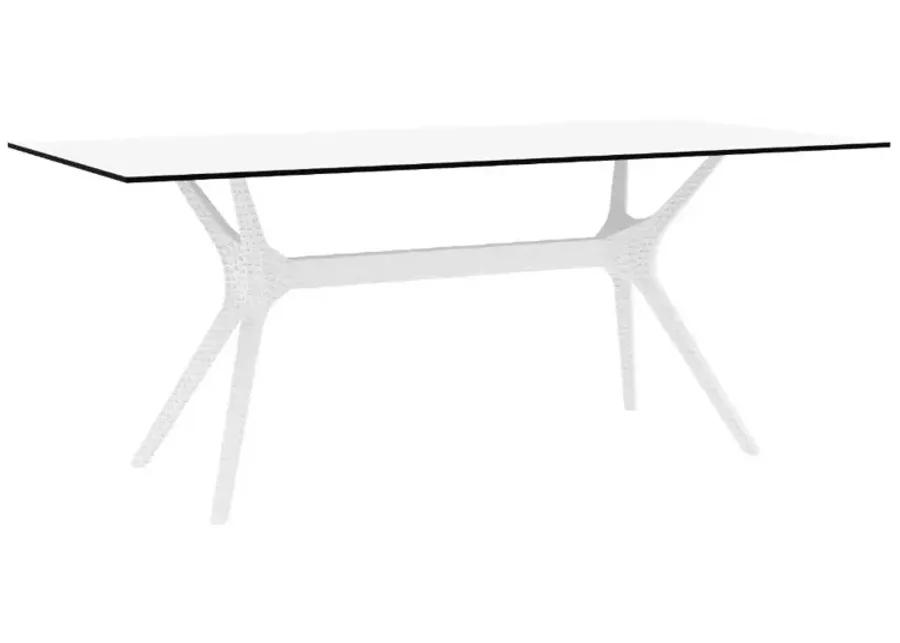 IBIZA RECTANGLE TABLE 71" WHITE