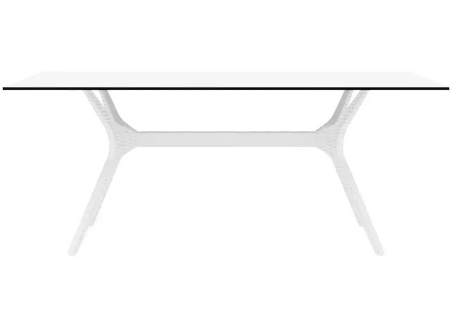 IBIZA RECTANGLE TABLE 71" WHITE