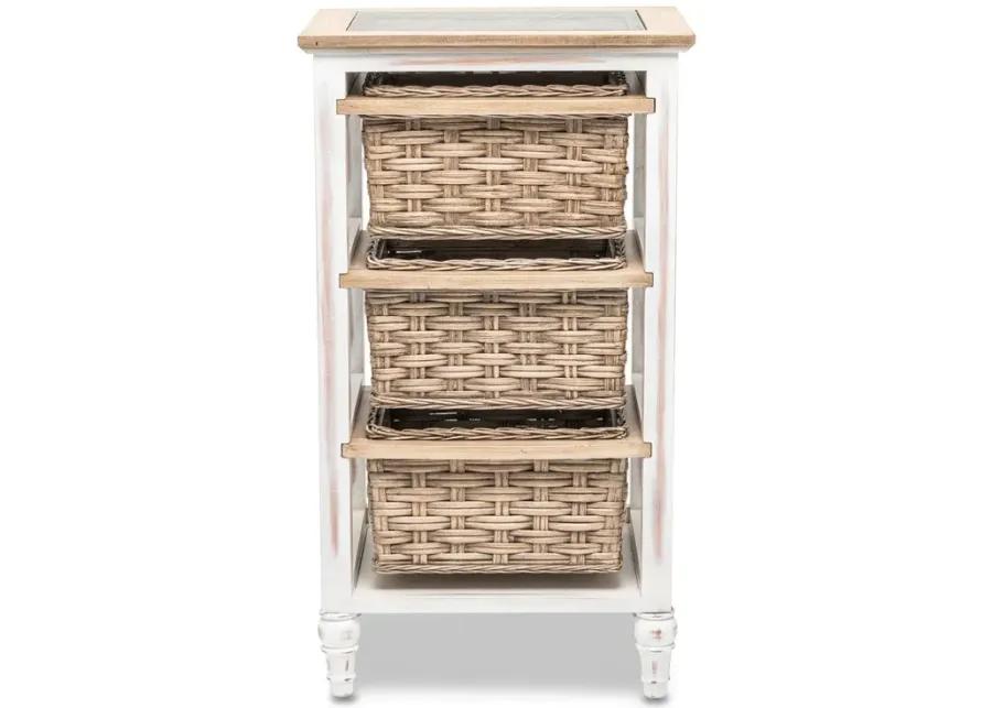 ISLAND BREEZE 3-BASKET STORAGE CABINET