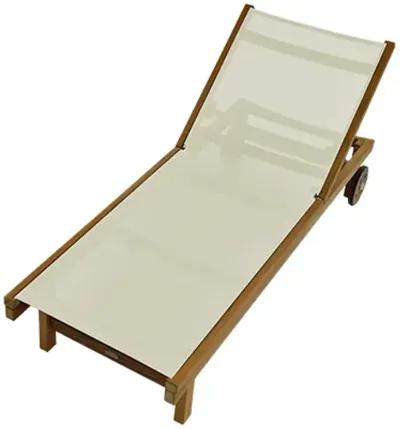 Royal Teak Sundaze Outdoor White Sling Chaise Lounger