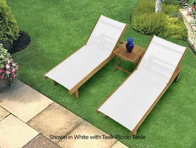 Royal Teak Sundaze Outdoor White Sling Chaise Lounger