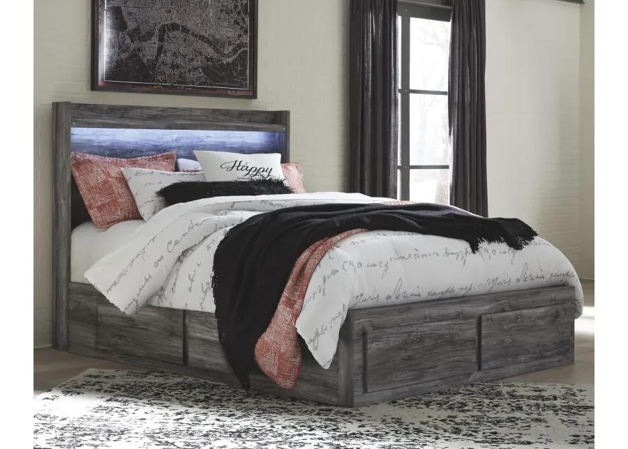 BAYSTORM QUEEN PANEL BED WITH 6 STORAGE DRAWERS GRAY SIGNATURE DESIGN