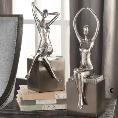 Uttermost Jaylene 2-Piece Silver Sculptures