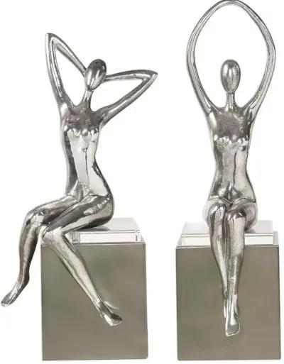 Uttermost Jaylene 2-Piece Silver Sculptures