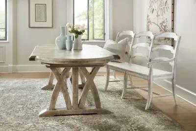 Hooker Furniture Boheme Colibri 88 Inch Trestle Dining Table with One 20 Inch Leaf