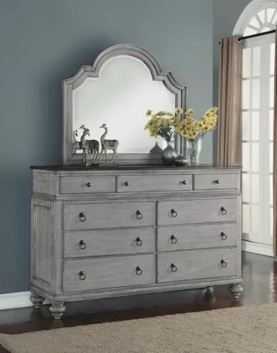 Flexsteel Plymouth Distressed Graywash 9-Drawer Dresser