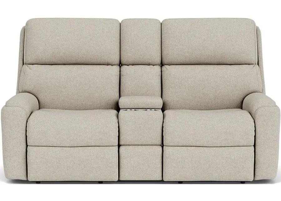 RIO DRIFTWOOD POWER RECLINING LOVESEAT WITH CONSOLE AND POWER HEADRESTS