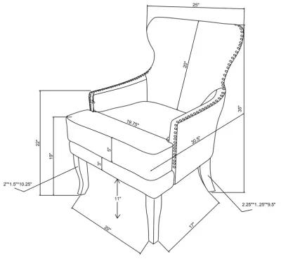 ACCENT CHAIR BLACK/WHITE COW PATTERN CAPPUCCINO