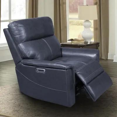 Parker House Reed Collection Power Recliner in Indigo