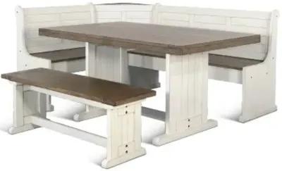 Sunny Designs Pasadena Marble White & Buck Skin Breakfast Nook