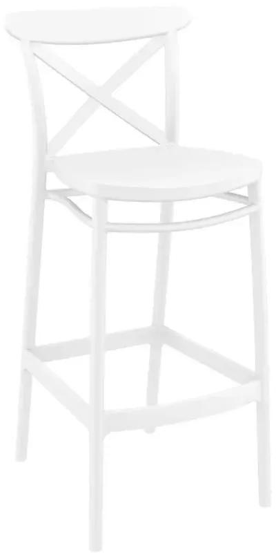 VEGAS CROSS 5-PC BAR SET WITH 39" TO 55" EXTENDABLE WHITE