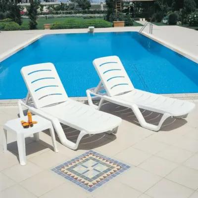 Sunlight Pool Chaise Lounge Chair White