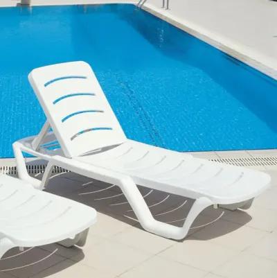 Sunlight Pool Chaise Lounge Chair White