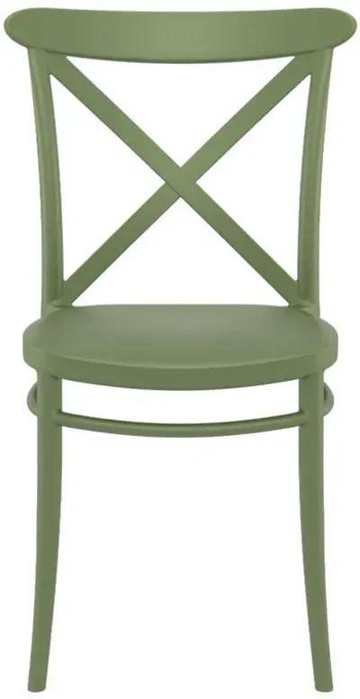 Compamia Cross Resin Outdoor Patio Chair Olive Green