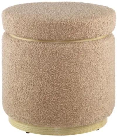 Linon Blanche Tan Storage Ottoman