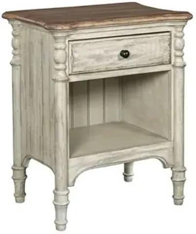 Kincaid Weatherford Cornsilk 1-Drawer Open Nightstand