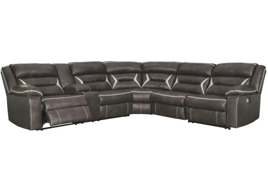 KINCORD 4-PIECE POWER RECLINING SECTIONAL MIDNIGHT SIGNATURE DESIGN