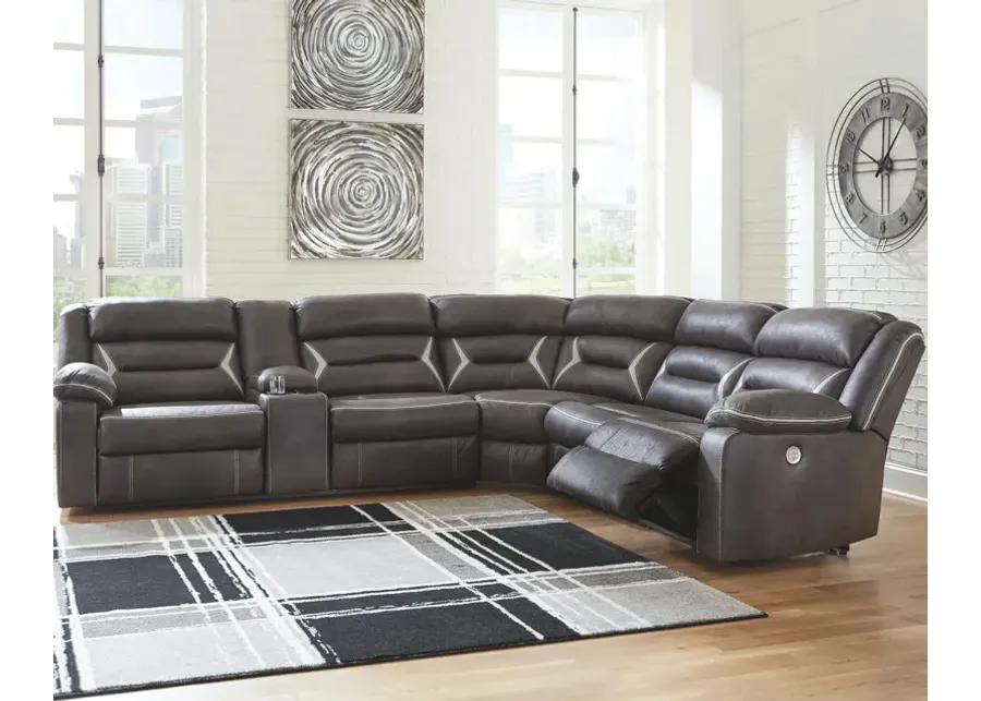 KINCORD 4-PIECE POWER RECLINING SECTIONAL MIDNIGHT SIGNATURE DESIGN