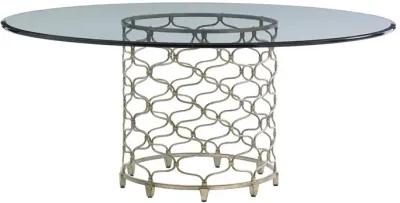 Laurel Canyon by Lexington Bollinger Round Dining Table with 72 Inch Glass Top