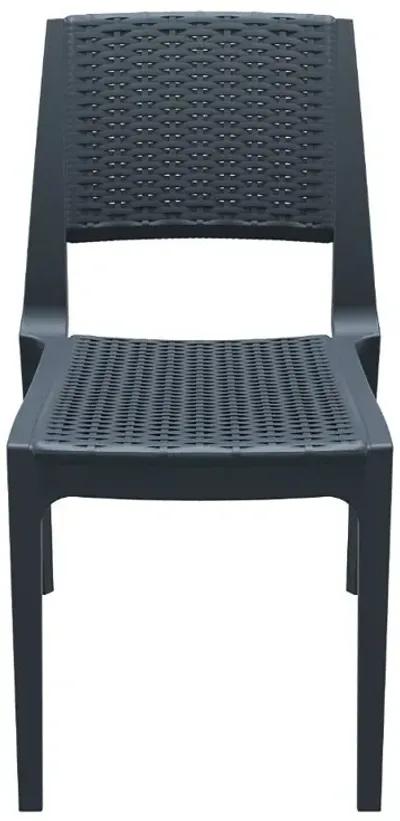 Compamia Verona Resin Wickerlook Dining Chair Dark Gray