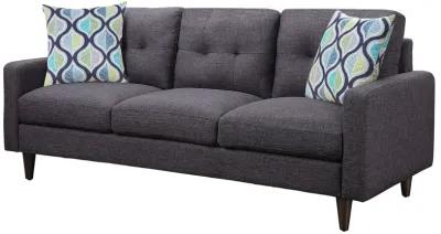 Coaster Watsonville Upholstered Track Arm Tufted Sofa Grey