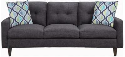 Coaster Watsonville Upholstered Track Arm Tufted Sofa Grey