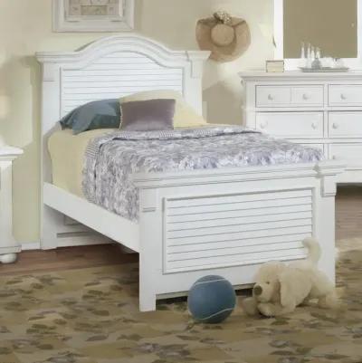 American Woodcrafters Cottage Traditions Clean White Finish Youth/Teen Twin Panel Headboard