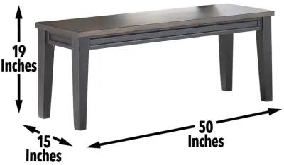 Steve Silver Raven Noir Two-Tone Bench