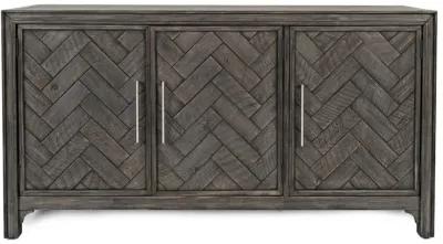 GRAMERCY 3 DOOR ACCENT CABINET PLATINUM