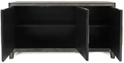 GRAMERCY 3 DOOR ACCENT CABINET PLATINUM