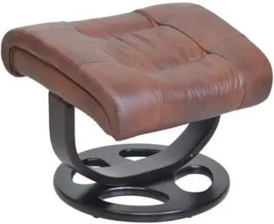 Barcalounger Jacque Pedestal Hilton Whiskey Leather Recliner Chair