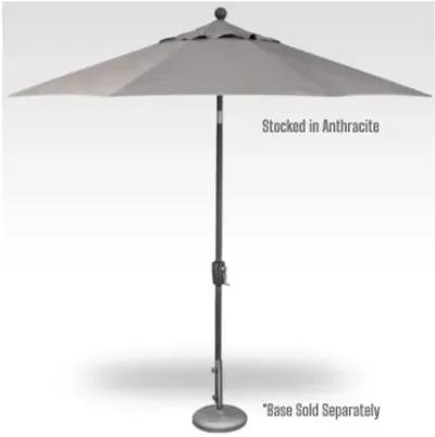 Treasure Garden Boulder Grey 9' Octagon Anthracite Push Button Tilt Outdoor Umbrella